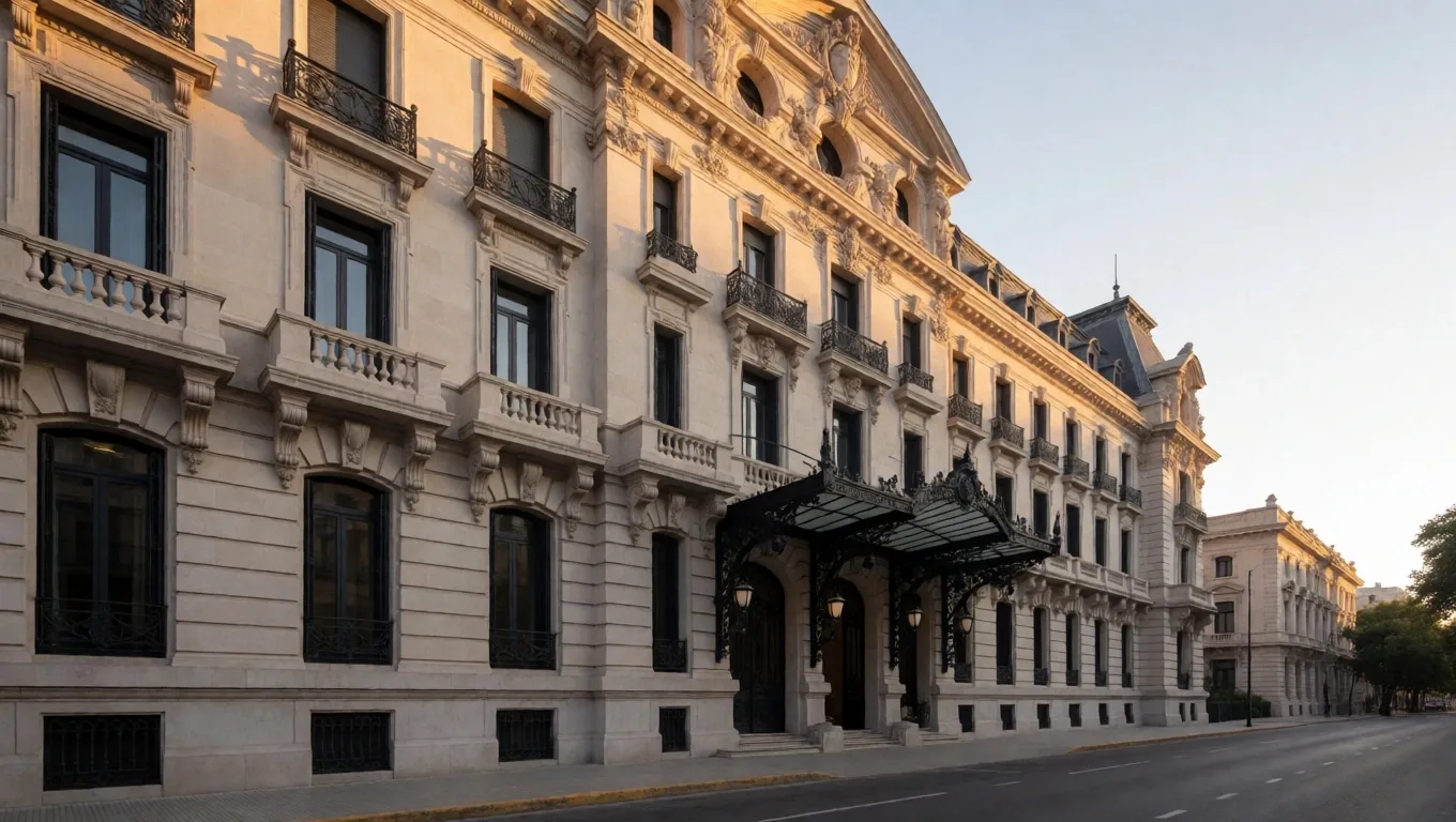 Fachada de sanatorio privado sobre Avenida Alvear, Buenos Aires