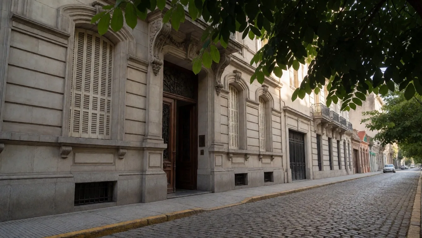 Fachada de piedra del barrio de Recoleta, Buenos Aires